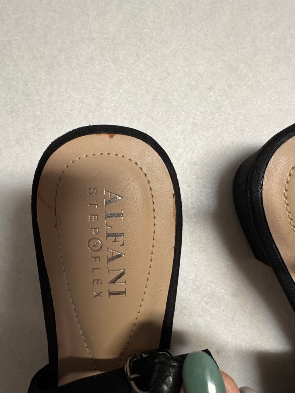 Alfani Black Pointed Slingback Loafers - Picture 4 of 7